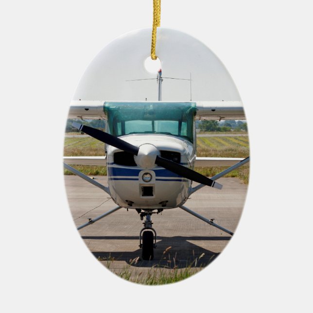 Ornement En Céramique Avion léger Cessna (Devant)