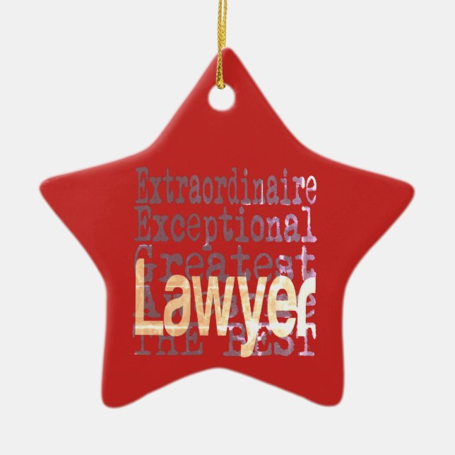 Ornement En Céramique Avocat ordinaire (Devant)
