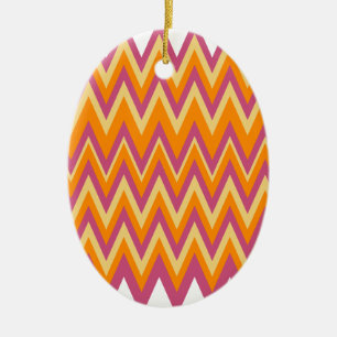 Ornement En Céramique Aztec Tribal ZigZag