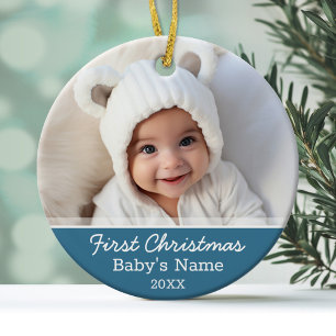 Ornement En Céramique Baby First Christmas