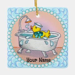 Ornement En Céramique Bain à canard en caoutchouc
