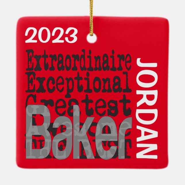 Ornement En Céramique Baker Extraordinaire CUSTOM (Dos)