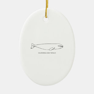 Ornement En Céramique Baleine grise de la Californie