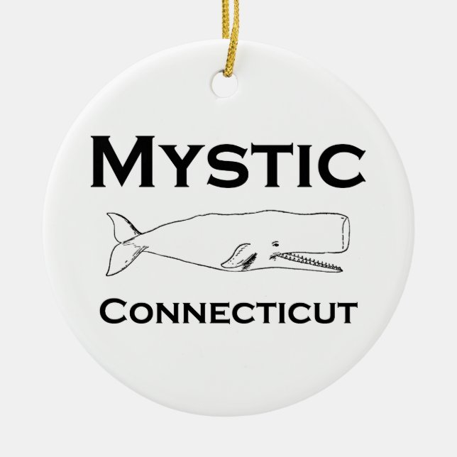 Ornement En Céramique Baleine mystique de cru du Connecticut (Devant)