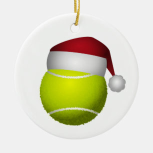 Ornement En Céramique Balle de Tennis de Noël