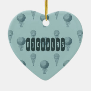 Ornement En Céramique Ballons à air chaud
