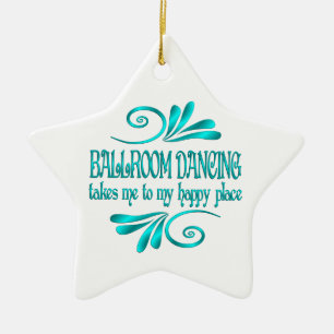 Ornement En Céramique Ballroom Dancing Happy Place