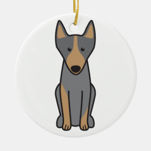 Ornement En Céramique Bande dessinée australienne de chien de Kelpie