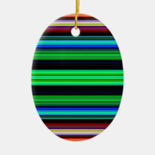 Ornement En Céramique Bandes minces et colorées - 1