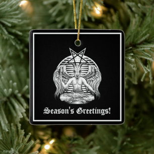 Ornement En Céramique Baphomet Satanique