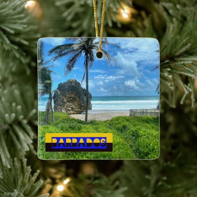 Ornement En Céramique Barbade - Plage Cattlewash (Arbre)