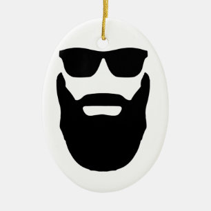 Ornement En Céramique Barbe et lunettes de soleil