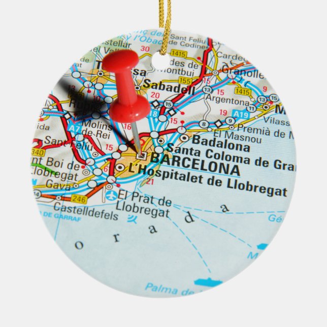 Ornement En Céramique Barcelone, Espagne (Devant)