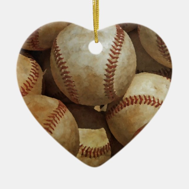 Ornement En Céramique Baseball (Devant)