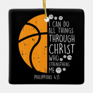 Ornement En Céramique Basket-ball je peux faire des choses Bible contre 