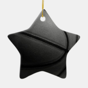 Ornement En Céramique Basket-ball noir et blanc