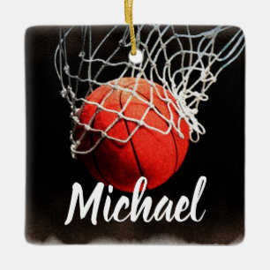 Ornement En Céramique Basket-ball Votre nom