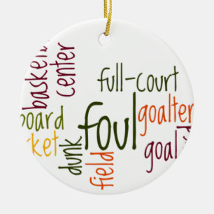 Ornement En Céramique Basketball Game Beautiful texte extraordinaire cit