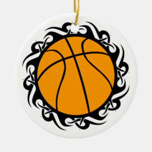 Ornement En Céramique basketball tribal