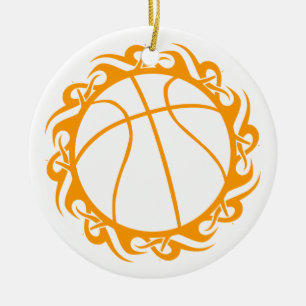 Ornement En Céramique basketball tribal