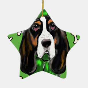 Ornement En Céramique Basset Hound
