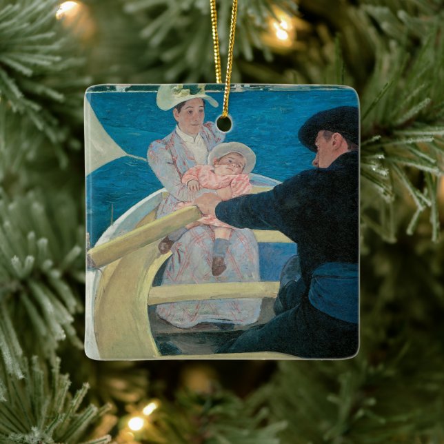 Ornement En Céramique Bateau de Mary Cassatt, Art Vintage (Arbre)