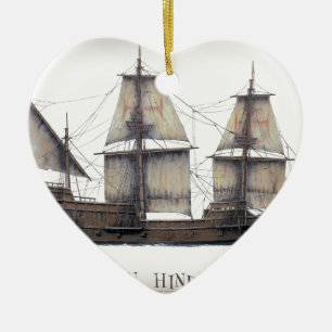 Ornement En Céramique Bateau d'or de 1578 Hinde