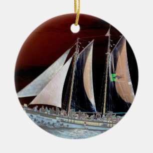 Ornement En Céramique Bateaux à voile