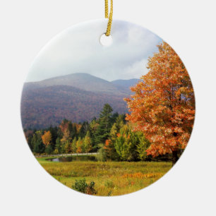 Ornement En Céramique Bâti Mansfield Vermont d'arbre