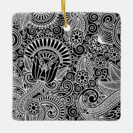 Ornement En Céramique Batik Motif