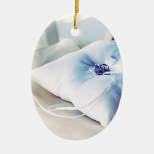 Ornement En Céramique Beau Coussin de Mariage
