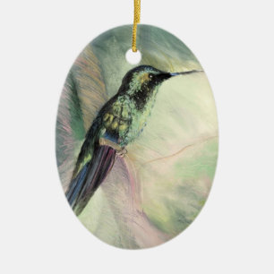 Ornement En Céramique Beaux-arts de pastel de colibri