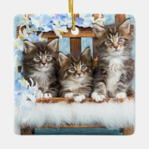 Ornement En Céramique beaux chatons précieux