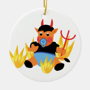 Ornement En Céramique bébé diable