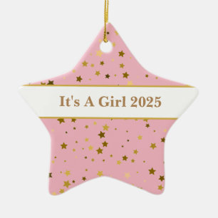 Ornement En Céramique Bébé fille Star Ornament