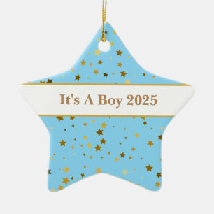 Ornement En Céramique Bébé Garçon Star Ornament