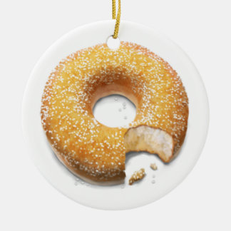 Ornement En Céramique Beignet sucré mordu/beignet