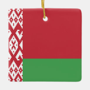 Ornement En Céramique Belarus Flag