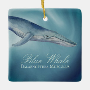 Ornement En Céramique Belle Baleine Bleue personnalisée Noël