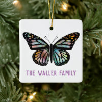 Belle PERSONNALISER d'aquarelle papillon Famille i