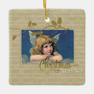 Ornement En Céramique Bénédictions de Noël Petit Ange