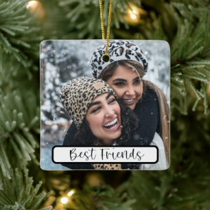 Ornement En Céramique Best Friends Script Noël Année photo