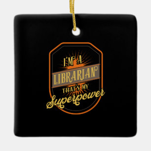 Ornement En Céramique Bibliothécaire