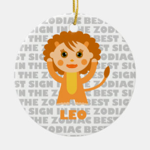 Ornement En Céramique Bienvenue Leo Zodiac Baby !