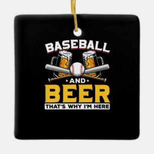 Ornement En Céramique Bière Boveur Baseball Bière Humour Anniversaire