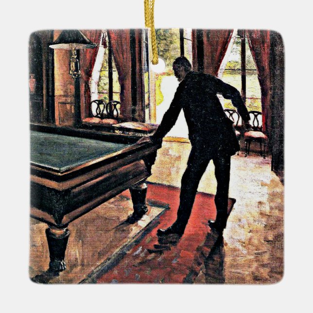 Ornement En Céramique Billard, célèbre peinture, (Devant)