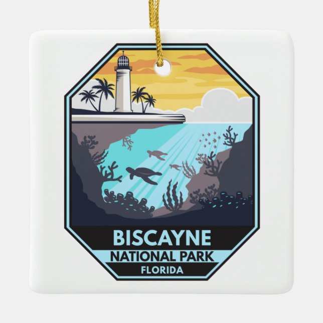 Ornement En Céramique Biscayne National Park Florida Emblem (Devant)
