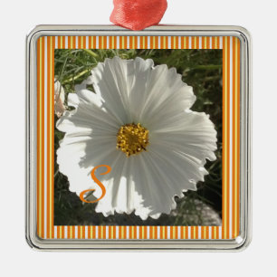 Ornement en céramique blanc Cosmos