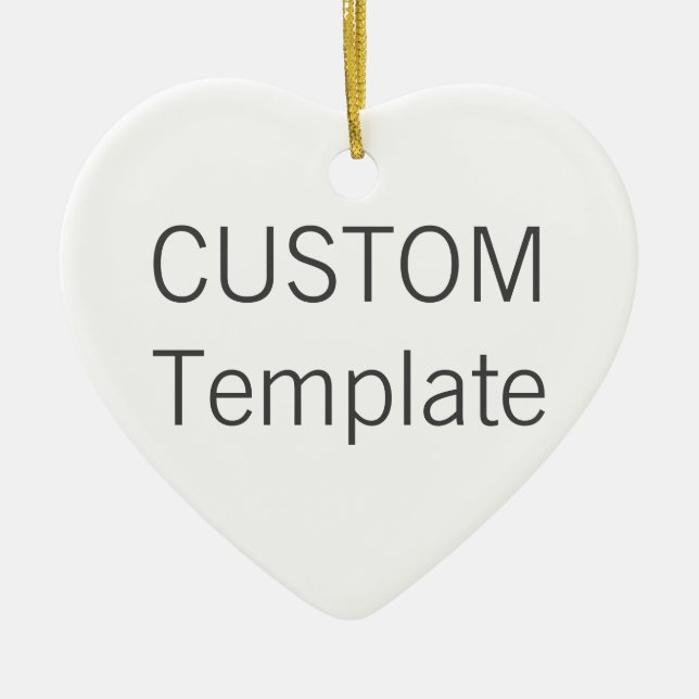 Ornement en céramique blanc fait sur commande (Devant)