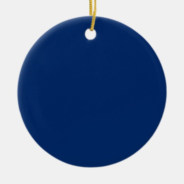 Ornement En Céramique Bleu américain (Devant)